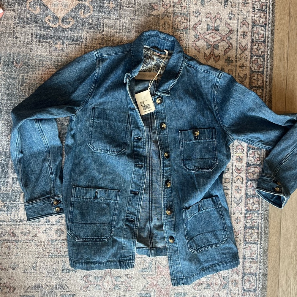NWT Faherty denim jacket